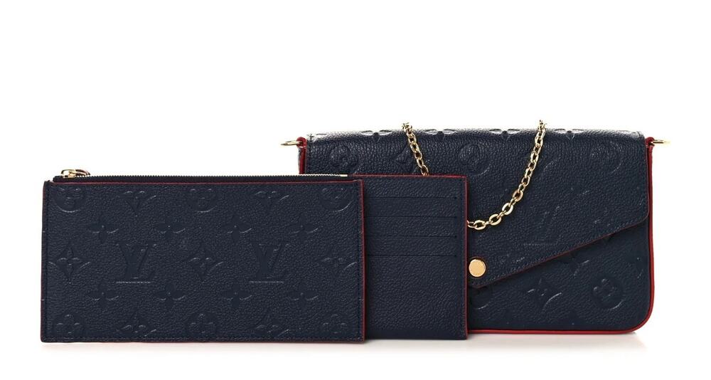 Louis Vuitton Empreinte Pochette Felicie M64099 MarineRouge 3 pieces - dc NZ2189
